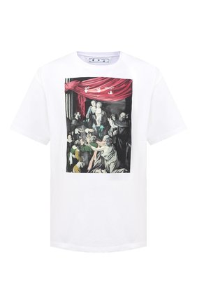 Мужская хлопковая футболка OFF-WHITE белого цвета по цене 25350 руб., арт. 0MAA038E20JER0050110 | Фото 1 Мужская хлопковая футболка OFF-WHITE белого цвета, арт. 0MAA038E20JER0050110 | Фото 1
