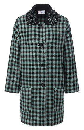 Женское шерстяное пальто REDVALENTINO зеленого цвета по цене 76500 руб., арт. UR3CAB90/55U | Фото 1 Женское шерстяное пальто REDVALENTINO зеленого цвета, арт. UR3CAB90/55U | Фото 1