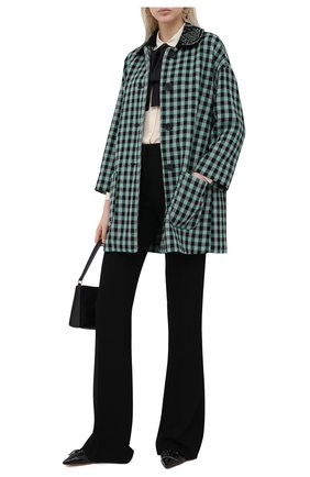 Женское шерстяное пальто REDVALENTINO зеленого цвета по цене 76500 руб., арт. UR3CAB90/55U | Фото 2 Женское шерстяное пальто REDVALENTINO зеленого цвета, арт. UR3CAB90/55U | Фото 2