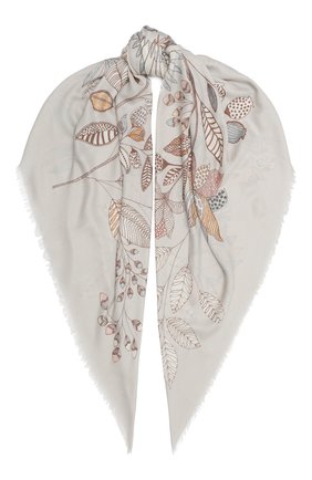 Женская шаль из кашемира и шелка scialle LORO PIANA светло-серого цвета по цене 117500 руб., арт. FAL2421 | Фото 1 Женская шаль из кашемира и шелка scialle LORO PIANA светло-серого цвета, арт. FAL2421 | Фото 1