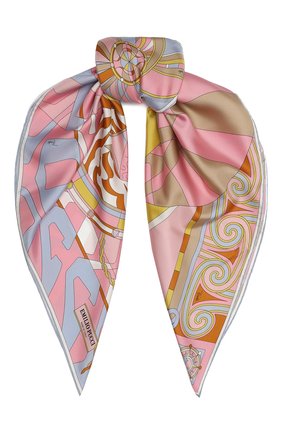 Женский шелковый платок EMILIO PUCCI розового цвета по цене 28350 руб., арт. 0RGB22/0RW22 | Фото 1 Женский шелковый платок EMILIO PUCCI розового цвета, арт. 0RGB22/0RW22 | Фото 1