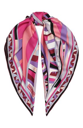 Женский шелковый платок EMILIO PUCCI розового цвета по цене 28350 руб., арт. 0RGB32/0RS32 | Фото 1 Женский шелковый платок EMILIO PUCCI розового цвета, арт. 0RGB32/0RS32 | Фото 1