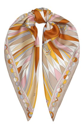 Женский шелковый платок EMILIO PUCCI желтого цвета по цене 28350 руб., арт. 0RGB42/0RB42 | Фото 1 Женский шелковый платок EMILIO PUCCI желтого цвета, арт. 0RGB42/0RB42 | Фото 1