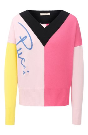 Женский шерстяной пуловер EMILIO PUCCI разноцветного цвета по цене 65950 руб., арт. 0RKM80/0R968 | Фото 1 Женский шерстяной пуловер EMILIO PUCCI разноцветного цвета, арт. 0RKM80/0R968 | Фото 1
