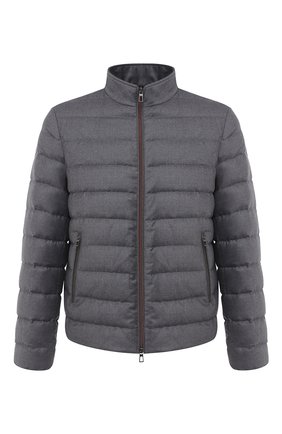 Мужская пуховая куртка LORO PIANA серого цвета по цене 260000 руб., арт. FAL2821 | Фото 1 Мужская пуховая куртка LORO PIANA серого цвета, арт. FAL2821 | Фото 1 (Длина (верхняя одежда): Короткие; Материал внешний: Шерсть; Кросс-КТ: Пуховик, Куртка; Мужское Кросс-КТ: Верхняя одежда, Пуховик-верхняя одежда, пуховик-короткий; Рукава: Длинные; Материал подклада: Синтетический материал; Материал утеплителя: Пух и перо)