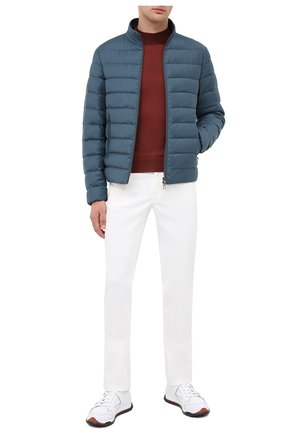 Мужская пуховая куртка LORO PIANA бирюзового цвета по цене 235500 руб., арт. FAL2821 | Фото 2 Мужская пуховая куртка LORO PIANA бирюзового цвета, арт. FAL2821 | Фото 2