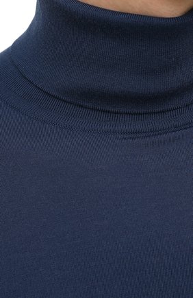 Мужской шерстяная водолазка LORO PIANA синего цвета, арт. FAL3612 | Фото 5 (Материал внешний: Шерсть; Рукава: Длинные; Принт: Без принта; Длина (для топов): Удлиненные; Региональные ограничения белый список (Axapta Mercury): RU; Мужское Кросс-КТ: Водолазка-одежда)
