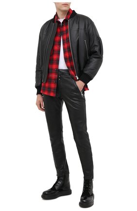 Мужской кожаные брюки ALEXANDER MCQUEEN черного цвета по цене 192500 руб., арт. 626388/Q5LDU | Фото 2 Мужской кожаные брюки ALEXANDER MCQUEEN черного цвета, арт. 626388/Q5LDU | Фото 2