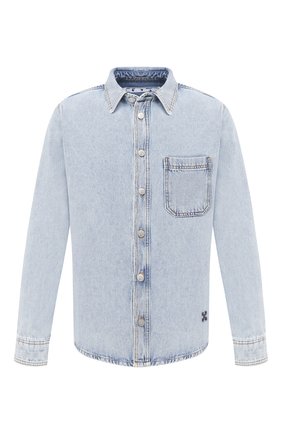 Мужская джинсовая рубашка OFF-WHITE голубого цвета по цене 52450 руб., арт. 0MYD019E20DEN0024010 | Фото 1 Мужская джинсовая рубашка OFF-WHITE голубого цвета, арт. 0MYD019E20DEN0024010 | Фото 1