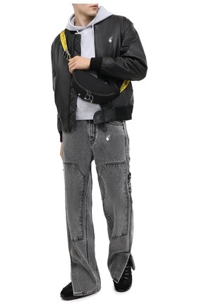 Мужская текстильная поясная сумка OFF-WHITE черного цвета по цене 35900 руб., арт. 0MNA074E20FAB0011001 | Фото 2 Мужская текстильная поясная сумка OFF-WHITE черного цвета, арт. 0MNA074E20FAB0011001 | Фото 2