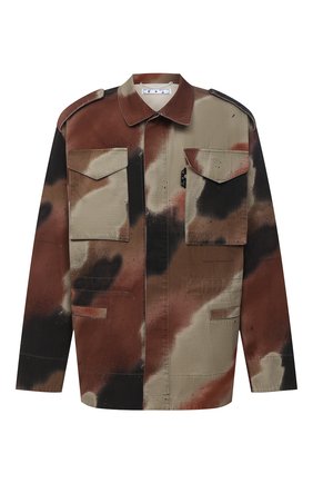 Мужская хлопковая куртка OFF-WHITE хаки цвета по цене 92800 руб., арт. 0MEL013E20FAB0016001 | Фото 1 Мужская хлопковая куртка OFF-WHITE хаки цвета, арт. 0MEL013E20FAB0016001 | Фото 1