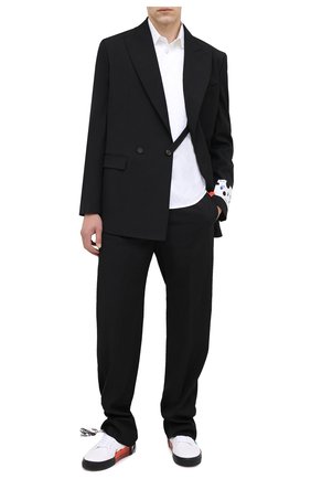 Мужской шерстяной пиджак OFF-WHITE черного цвета по цене 153000 руб., арт. 0MEF061E20FAB0011001 | Фото 2 Мужской шерстяной пиджак OFF-WHITE черного цвета, арт. 0MEF061E20FAB0011001 | Фото 2