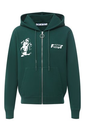 Мужской хлопковая толстовка OFF-WHITE зеленого цвета по цене 46100 руб., арт. 0MBE001E20FLE0045701 | Фото 1 Мужской хлопковая толстовка OFF-WHITE зеленого цвета, арт. 0MBE001E20FLE0045701 | Фото 1 (Длина (для топов): Стандартные; Рукава: Длинные; Материал внешний: Хлопок; Мужское Кросс-КТ: Толстовка-одежда)