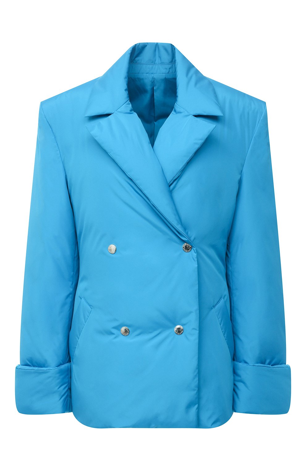 Женская пуховая куртка KHRISJOY бирюзового цвета, арт. BFPW026/NY | Фото 1 (Кросс-КТ: Куртка, Пуховик; Рукава: Длинные; Женское Кросс-КТ: Пуховик-куртка; Материал внешний: Синтетический материал; Материал подклада: Синтетический материал; Длина (верхняя одежда): Короткие; Материал утеплителя: Пух и перо)