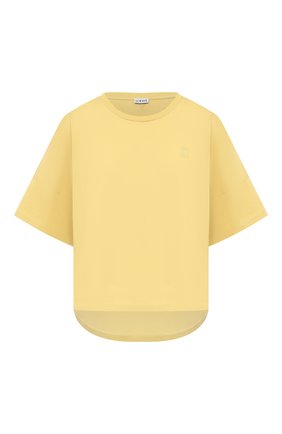 Женская хлопковая футболка LOEWE желтого цвета по цене 29950 руб., арт. S359341XA4 | Фото 1 Женская хлопковая футболка LOEWE желтого цвета, арт. S359341XA4 | Фото 1