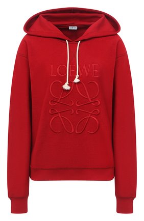 Женский хлопковое худи LOEWE красного цвета по цене 59200 руб., арт. S359341X98 | Фото 1 Женский хлопковое худи LOEWE красного цвета, арт. S359341X98 | Фото 1