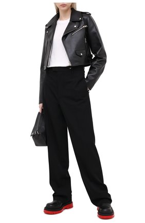 Женская кожаная куртка LOEWE черного цвета по цене 278500 руб., арт. S359330XB4 | Фото 2 Женская кожаная куртка LOEWE черного цвета, арт. S359330XB4 | Фото 2