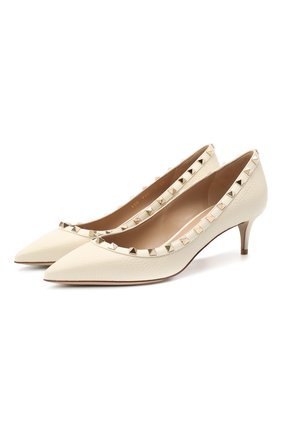 Женская кожаные туфли valentino garavani rockstud VALENTINO кремвого цвета по цене 52700 руб., арт. UW2S0V22/VCE | Фото 1 Женская кожаные туфли valentino garavani rockstud VALENTINO кремвого цвета, арт. UW2S0V22/VCE | Фото 1