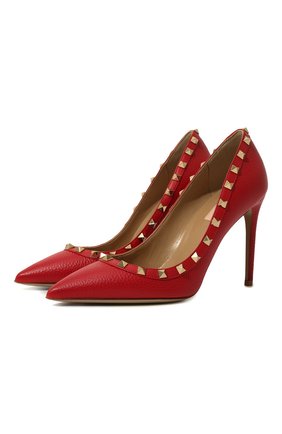 Женская кожаные туфли valentino garavani rockstud VALENTINO красного цвета по цене 47900 руб., арт. UW2S0057/VCE | Фото 1 Женская кожаные туфли valentino garavani rockstud VALENTINO красного цвета, арт. UW2S0057/VCE | Фото 1