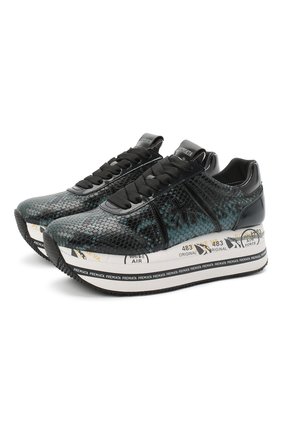 Женские кожаные кроссовки beth PREMIATA темно-серого цвета по цене 21100 руб., арт. BETH/VAR4839 | Фото 1 Женские кожаные кроссовки beth PREMIATA темно-серого цвета, арт. BETH/VAR4839 | Фото 1