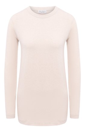 Женская хлопковый лонгслив BRUNELLO CUCINELLI бежевого цвета по цене 24700 руб., арт. M0T18B0107 | Фото 1 Женская хлопковый лонгслив BRUNELLO CUCINELLI бежевого цвета, арт. M0T18B0107 | Фото 1