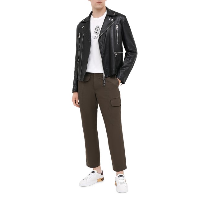 фото Кожаные кеды portofino dolce & gabbana