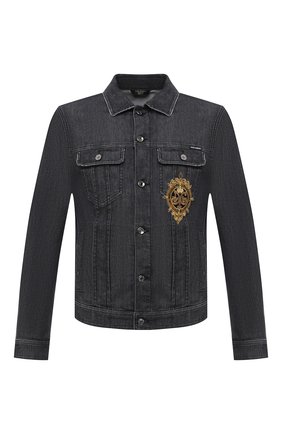 Мужская джинсовая куртка DOLCE & GABBANA темно-серого цвета по цене 217000 руб., арт. I9JC2Z/G8DJ7 | Фото 1 Мужская джинсовая куртка DOLCE & GABBANA темно-серого цвета, арт. I9JC2Z/G8DJ7 | Фото 1