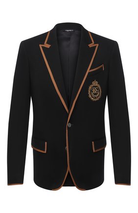 Мужской шерстяной пиджак DOLCE & GABBANA черного цвета по цене 222000 руб., арт. I2NF3Z/HU7DW | Фото 1 Мужской шерстяной пиджак DOLCE & GABBANA черного цвета, арт. I2NF3Z/HU7DW | Фото 1