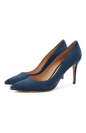 Женские замшевые туфли gianvito 85 GIANVITO ROSSI темно-синего цвета по цене 53900 руб., арт. G24580.85RIC.CAMMIDN | Фото 1 Женские замшевые туфли gianvito 85 GIANVITO ROSSI темно-синего цвета, арт. G24580.85RIC.CAMMIDN | Фото 1