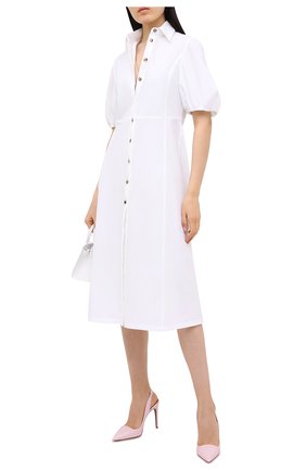Женские текстильные туфли carley RALPH LAUREN светло-розового цвета по цене 52000 руб., арт. 800803146 | Фото 2 Женские текстильные туфли carley RALPH LAUREN светло-розового цвета, арт. 800803146 | Фото 2 (Материал внутренний: Натуральная кожа; Подошва: Плоская; Материал внешний: Текстиль; Каблук высота: Высокий; Каблук тип: Шпилька)