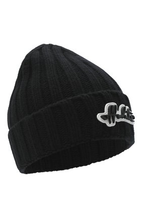 Женская шерстяная шапка OFF-WHITE черного цвета, арт. 0WLA008E20KNI0011010 | Фото 1 (Материал: Шерсть, Текстиль)