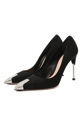 Женские замшевые туфли ALEXANDER MCQUEEN черного цвета по цене 75850 руб., арт. 633501/WHR72 | Фото 1 Женские замшевые туфли ALEXANDER MCQUEEN черного цвета, арт. 633501/WHR72 | Фото 1