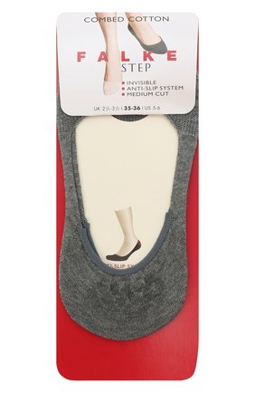 Женские хлопковые подследники step FALKE серого цвета по цене 1110 руб., арт. 47567 | Фото 1 Женские хлопковые подследники step FALKE серого цвета, арт. 47567 | Фото 1