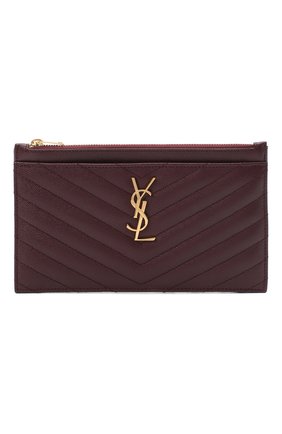 Женские кожаный футляр для документов SAINT LAURENT бордового цвета по цене 26200 руб., арт. 636312/B0W01 | Фото 1 Женские кожаный футляр для документов SAINT LAURENT бордового цвета, арт. 636312/B0W01 | Фото 1