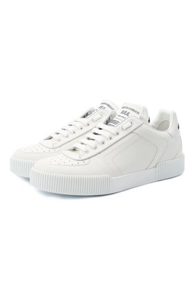 Мужские кожаные кеды miami DOLCE & GABBANA белого цвета по цене 39600 руб., арт. CS1648/AA617 | Фото 1 Мужские кожаные кеды miami DOLCE & GABBANA белого цвета, арт. CS1648/AA617 | Фото 1