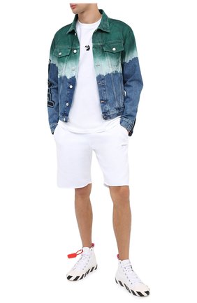 Мужская джинсовая куртка OFF-WHITE синего цвета по цене 64500 руб., арт. 0MYE054E20DEN0024510 | Фото 2 Мужская джинсовая куртка OFF-WHITE синего цвета, арт. 0MYE054E20DEN0024510 | Фото 2