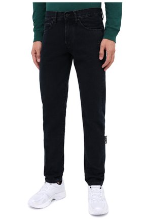 Мужские джинсы OFF-WHITE черного цвета, арт. 0MYA085E20DEN0011001 | Фото 3 (Силуэт М (брюки): Прямые; Кросс-КТ: Деним; Длина (брюки, джинсы): Стандартные; Материал внешний: Хлопок, Деним)