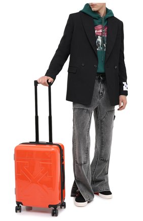 Мужской дорожный чемодан OFF-WHITE оранжевого цвета по цене 58000 руб., арт. 0MNG006E20MAT0012500 | Фото 2 Мужской дорожный чемодан OFF-WHITE оранжевого цвета, арт. 0MNG006E20MAT0012500 | Фото 2