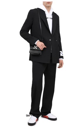 Мужская кожаная сумка OFF-WHITE черного цвета по цене 52000 руб., арт. 0MNA111E20LEA0011000 | Фото 2 Мужская кожаная сумка OFF-WHITE черного цвета, арт. 0MNA111E20LEA0011000 | Фото 2