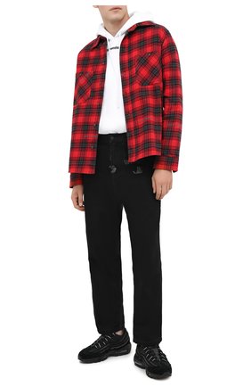 Мужская хлопковая рубашка OFF-WHITE красного цвета по цене 43300 руб., арт. 0MGA133E20FAB0012510 | Фото 2 Мужская хлопковая рубашка OFF-WHITE красного цвета, арт. 0MGA133E20FAB0012510 | Фото 2