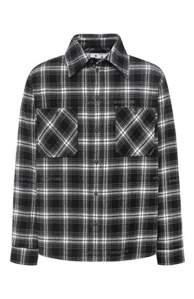 Мужская хлопковая рубашка OFF-WHITE черного цвета по цене 43300 руб., арт. 0MGA133E20FAB0011010 | Фото 1 Мужская хлопковая рубашка OFF-WHITE черного цвета, арт. 0MGA133E20FAB0011010 | Фото 1