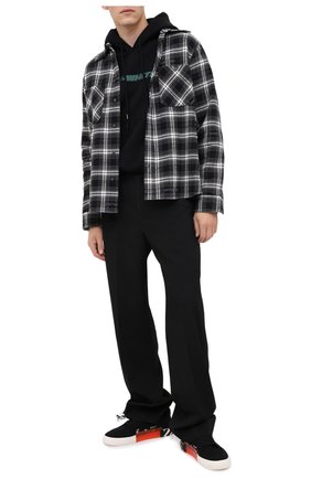 Мужской хлопковое худи OFF-WHITE черного цвета по цене 43100 руб., арт. 0MBB037E20FLE0101055 | Фото 2 Мужской хлопковое худи OFF-WHITE черного цвета, арт. 0MBB037E20FLE0101055 | Фото 2