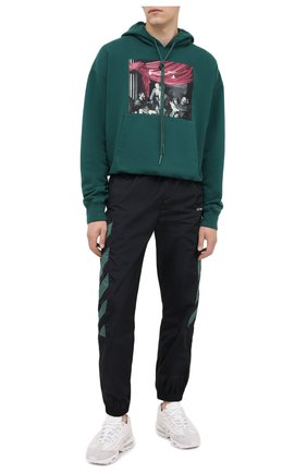 Мужской хлопковое худи OFF-WHITE зеленого цвета по цене 43100 руб., арт. 0MBB037E20FLE0035710 | Фото 2 Мужской хлопковое худи OFF-WHITE зеленого цвета, арт. 0MBB037E20FLE0035710 | Фото 2