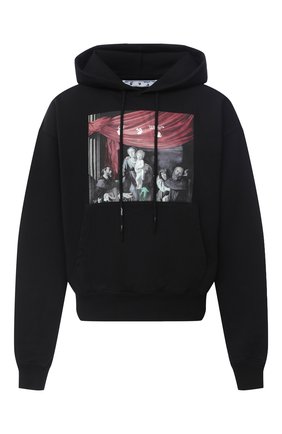Мужской хлопковое худи OFF-WHITE черного цвета по цене 45100 руб., арт. 0MBB037E20FLE0031010 | Фото 1 Мужской хлопковое худи OFF-WHITE черного цвета, арт. 0MBB037E20FLE0031010 | Фото 1