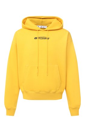 Мужской хлопковое худи OFF-WHITE желтого цвета по цене 45900 руб., арт. 0MBB037E20FLE0011810 | Фото 1 Мужской хлопковое худи OFF-WHITE желтого цвета, арт. 0MBB037E20FLE0011810 | Фото 1 (Длина (для топов): Стандартные; Материал внешний: Хлопок; Рукава: Длинные; Мужское Кросс-КТ: Худи-одежда; Принт: С принтом)