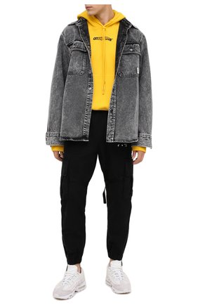 Мужской хлопковое худи OFF-WHITE желтого цвета по цене 45900 руб., арт. 0MBB037E20FLE0011810 | Фото 2 Мужской хлопковое худи OFF-WHITE желтого цвета, арт. 0MBB037E20FLE0011810 | Фото 2 (Длина (для топов): Стандартные; Материал внешний: Хлопок; Рукава: Длинные; Мужское Кросс-КТ: Худи-одежда; Принт: С принтом)