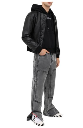 Мужской хлопковое худи OFF-WHITE черного цвета по цене 39950 руб., арт. 0MBB037E20FLE0011001 | Фото 2 Мужской хлопковое худи OFF-WHITE черного цвета, арт. 0MBB037E20FLE0011001 | Фото 2