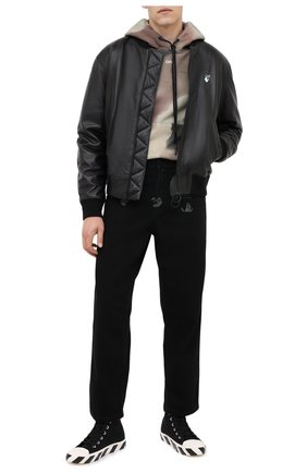 Мужской хлопковое худи OFF-WHITE хаки цвета по цене 47650 руб., арт. 0MBB034E20FLE0116001 | Фото 2 Мужской хлопковое худи OFF-WHITE хаки цвета, арт. 0MBB034E20FLE0116001 | Фото 2