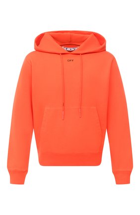 Мужской хлопковое худи OFF-WHITE оранжевого цвета по цене 43550 руб., арт. 0MBB034E20FLE0042010 | Фото 1 Мужской хлопковое худи OFF-WHITE оранжевого цвета, арт. 0MBB034E20FLE0042010 | Фото 1