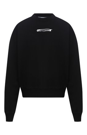 Мужской хлопковый свитшот OFF-WHITE черного цвета по цене 38100 руб., арт. 0MBA035E20FLE0011001 | Фото 1 Мужской хлопковый свитшот OFF-WHITE черного цвета, арт. 0MBA035E20FLE0011001 | Фото 1